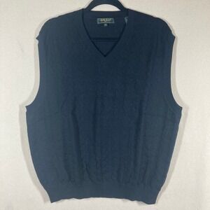 Vtg Bobby Jones Mens Sweater Vest XXL Black Golf Prep Academia Grandpacore